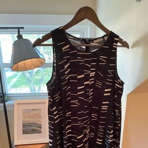 Black and white shift dress